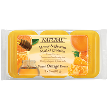 Load image into Gallery viewer, NATURAL HONEY GLYCERIN REGULAR BAR SOAP, 3 X 85 g
