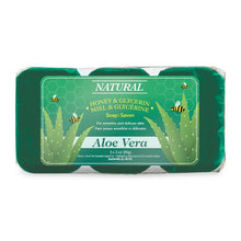 Load image into Gallery viewer, NATURAL HONEY GLYCERIN SOAP ALOE VERA, 3 X 85 g
