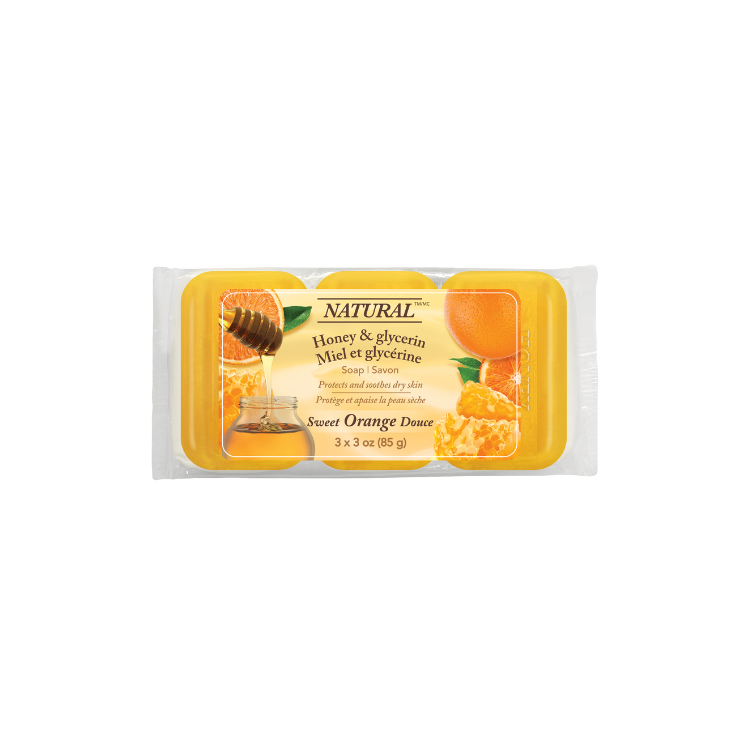 HONEY & GLYCERIN BAR SOAP, 3 X 3 oz (85 g)