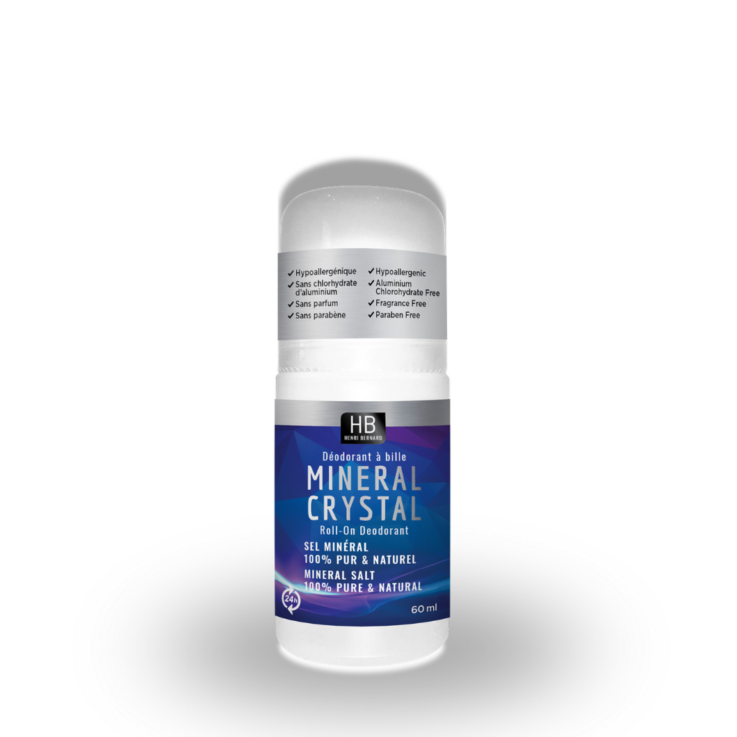 DÉODORANT MINERAL CRYSTAL HB HENRI BERNARD® À BILLE, 60 mL