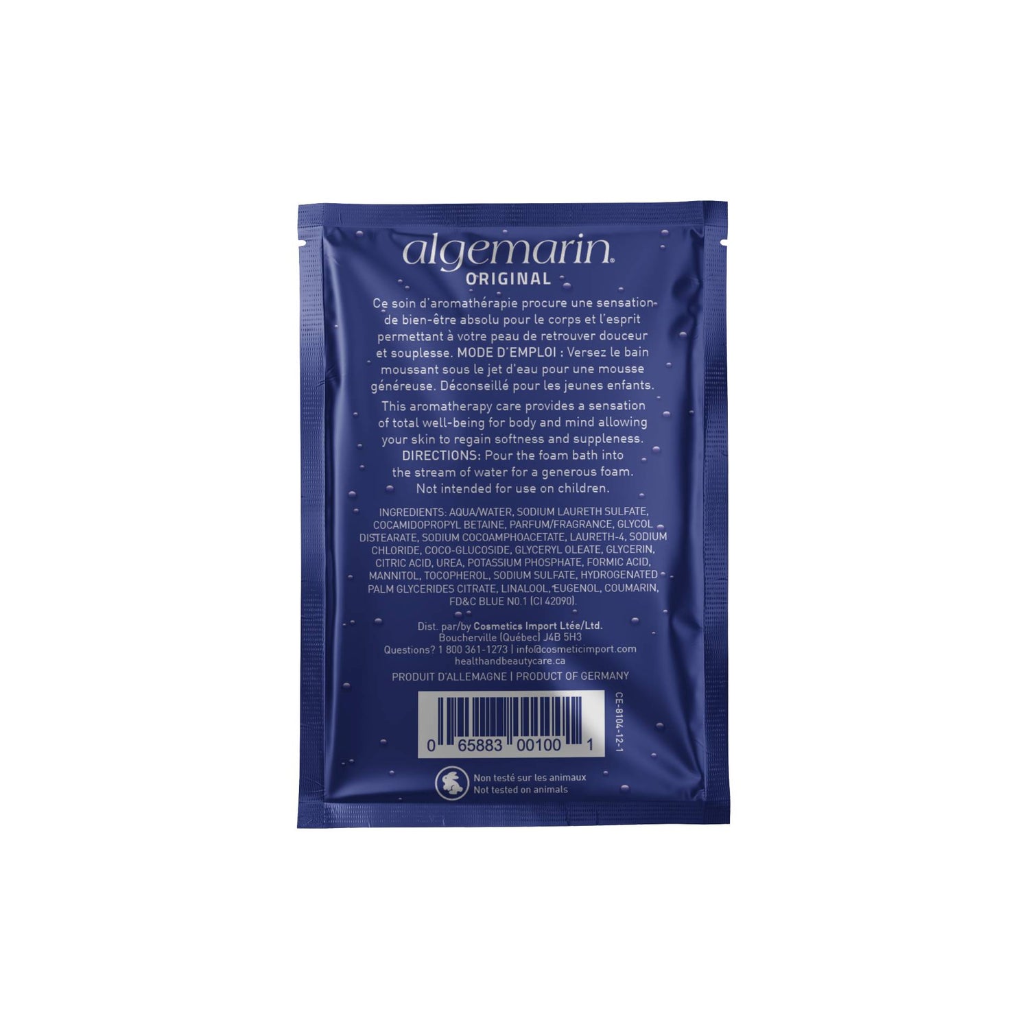 ALGEMARIN® ORIGINAL – RELAXING FOAM BATH SACHET BUNDLE, 5 X 12 mL